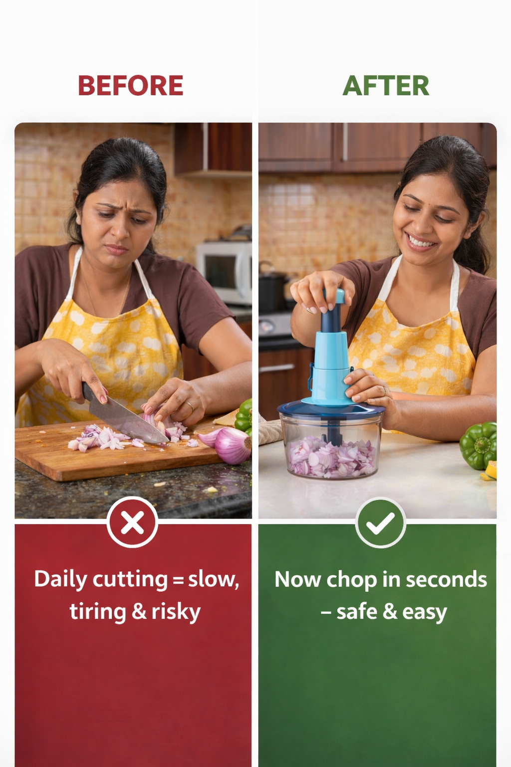 LuxTech™ Turbo-Pull Smart Chopper — 5-Second Manual Food Processor