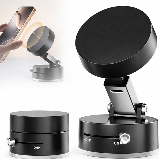 LuxTech™ MagVac 360° — Smart Vacuum Magnetic Phone Mount