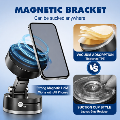 LuxTech™ MagVac 360° — Smart Vacuum Magnetic Phone Mount